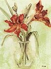Vase of Day Lilies I by Cheri Blum